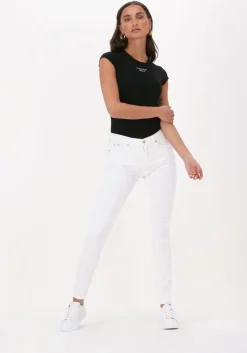 witte calvin klein skinny jeans mid rise skinny