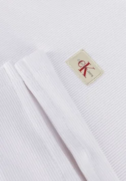 witte calvin klein tops & t-shirts woven label rib ls top