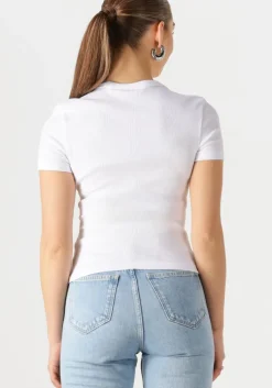 witte calvin klein t-shirt woven label rib fitted tee