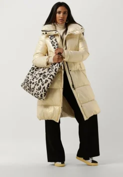 witte canadian gewatteerde jas nylon madeperla