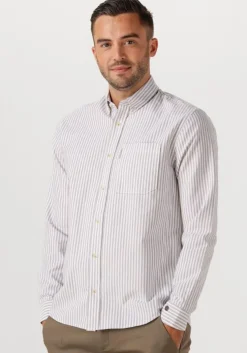 witte cast iron klassiek overhemd newcast oxford stripe