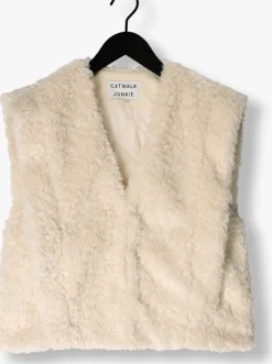 witte catwalk junkie gilet teddy body warmer