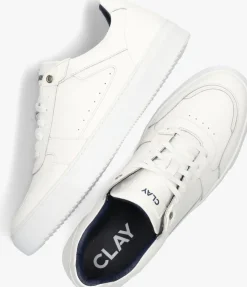 witte clay lage sneakers cl124h338