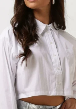 witte co'couture blouses cotton crisp cropped shirt