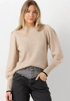 witte co'couture trui row puff knit
