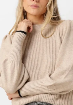 witte co'couture trui row puff knit