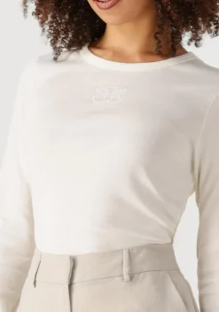 witte co'couture t-shirt granny embroidery longsleeve tee