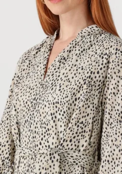 witte colourful rebel mini jurk lize cheetah shirt mini dress ss