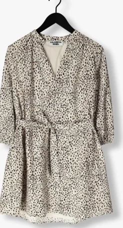 witte colourful rebel mini jurk lize cheetah shirt mini dress ss