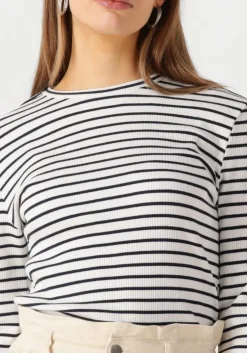 witte colourful rebel t-shirt jessie stripe rib long sleeve top