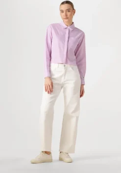 witte colourful rebel wijde broek gaias high rise wide leg denim pants