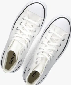witte converse hoge sneakers chuck taylor all star lugged heel hi
