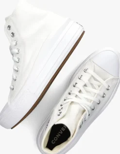 witte converse hoge sneakers chuck taylor all star move hi