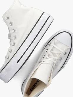 witte converse hoge sneakers chuck taylor all star move hi platform