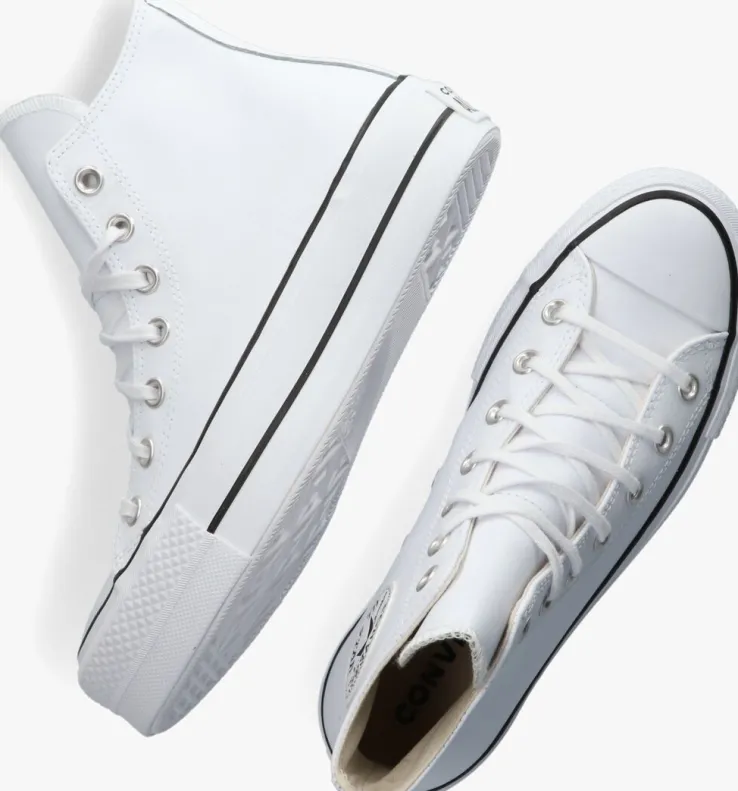 witte converse hoge sneakers chuck taylor all star lift hi
