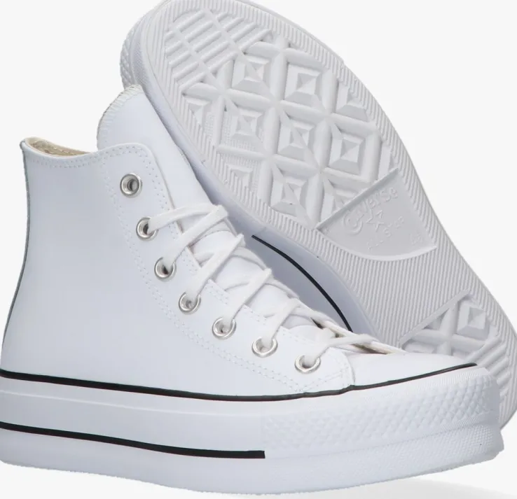 witte converse hoge sneakers chuck taylor all star lift hi