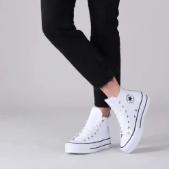 witte converse hoge sneakers chuck taylor all star lift hi