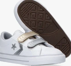 witte converse lage sneakers star player 2v metallic