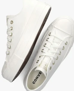 witte converse lage sneakers chuck taylor all star lift platform mono