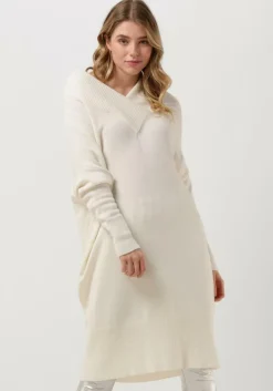 witte 10days midi jurk soft knit v-neck dress