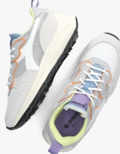 witte diadora lage sneakers jolly suede mesh woman