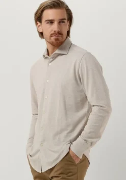 witte dstrezzed casual overhemd kirk shirt melange pique