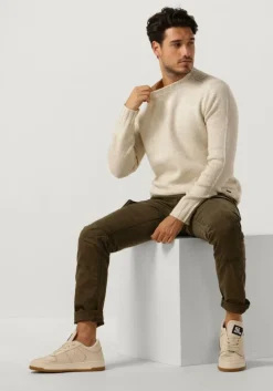 witte dstrezzed trui per crew neck