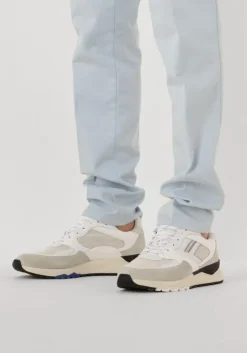 witte floris van bommel hoge sneakers sfm-10154 de treener