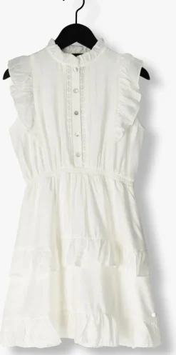 witte frankie & liberty mini jurk rosette dress