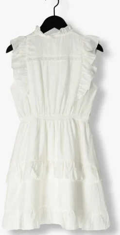witte frankie & liberty mini jurk rosette dress