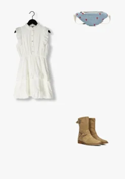 witte frankie & liberty mini jurk rosette dress