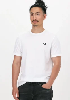 witte fred perry t-shirt ringer t-shirt