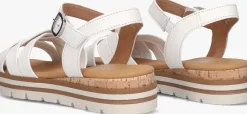 witte gabor platte sandalen 083.3