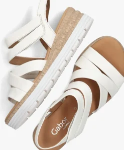 witte gabor sandalen met hak 702.2