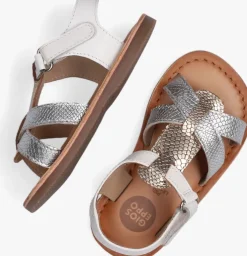 witte gioseppo platte sandalen istres