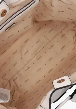 witte guess schoudertas calebra drawstring tote