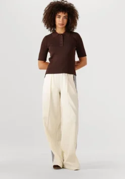 witte haute l'amitié joggingbroek baggy track tall pants