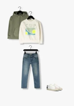 witte hip lage sneakers h1505