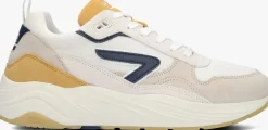 witte hub lage sneakers glide