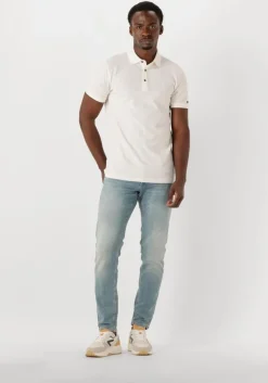 witte hub lage sneakers glide