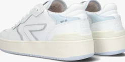 witte hub lage sneakers smash
