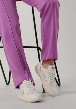 witte hub lage sneakers smash