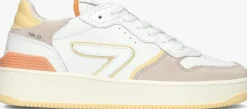 witte hub lage sneakers smash