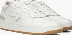 witte hub lage sneakers smash