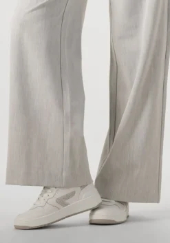 witte hub lage sneakers smash