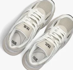witte hub lage sneakers shift