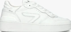witte hub lage sneakers smash