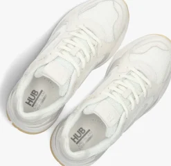 witte hub lage sneakers slam-m