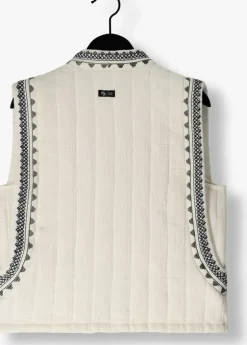 witte indian blue jeans gilet sleeveless embroidery vest