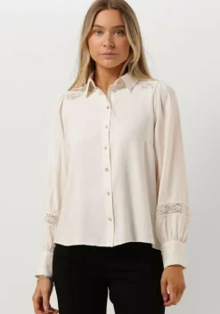 witte jansen amsterdam blouses w754 blouse lace details and long puffsleeves